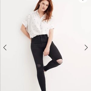 NWT Madewell black jeans 9” mid rise skinny size 26